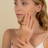 Solid Gold Peridot Ring