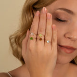 Solid Gold Birthstone Rings