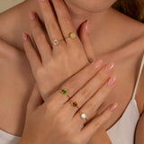 Sarah Elise Natural Birthstone Rings