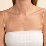 dainty Gold Marquise Diamond eye Pendant necklace