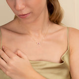 Diamond and Ruby Lucky Eye Necklace for her