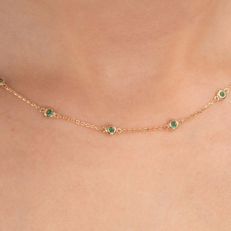 Emerald May Birthstone Necklace