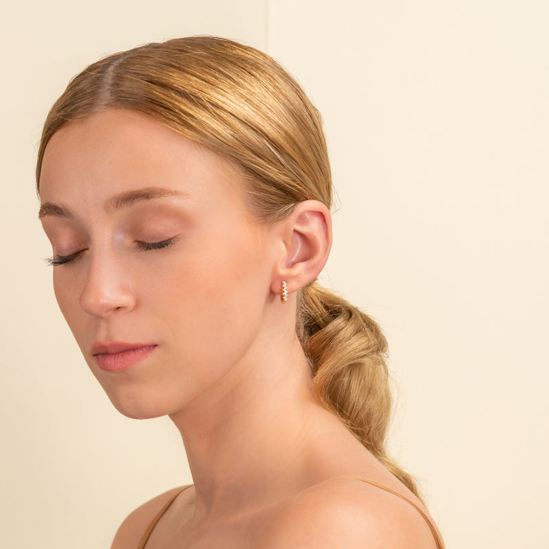 Diamond April Birthstone Earrings