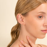 Gold and Diamond Clover Huggies for her