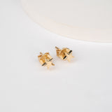 Handmade solid Gold Star Earring studs for her
