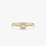 yellow gold natural diamond ring