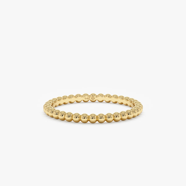 Dainty Gold Beaded Ring