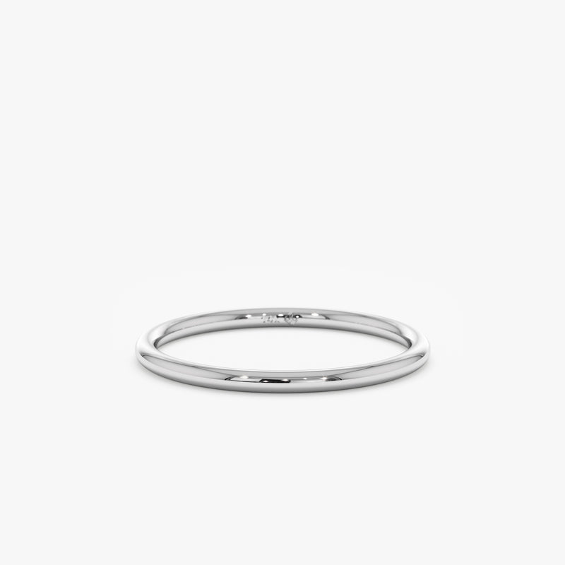 White Gold Wedding Band 1.2 mm