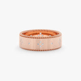 Brushed Rose Gold Diamond Ring
