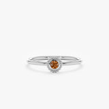 White Gold Citrine Art Deco Ring