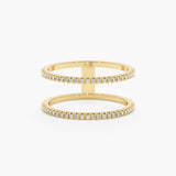 Double Diamond Band Ring