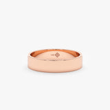 Rose Gold Flat Top Design Wedding Band