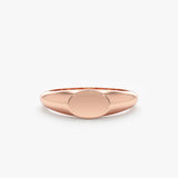 Rose Gold Oval Engravable Signet Ring