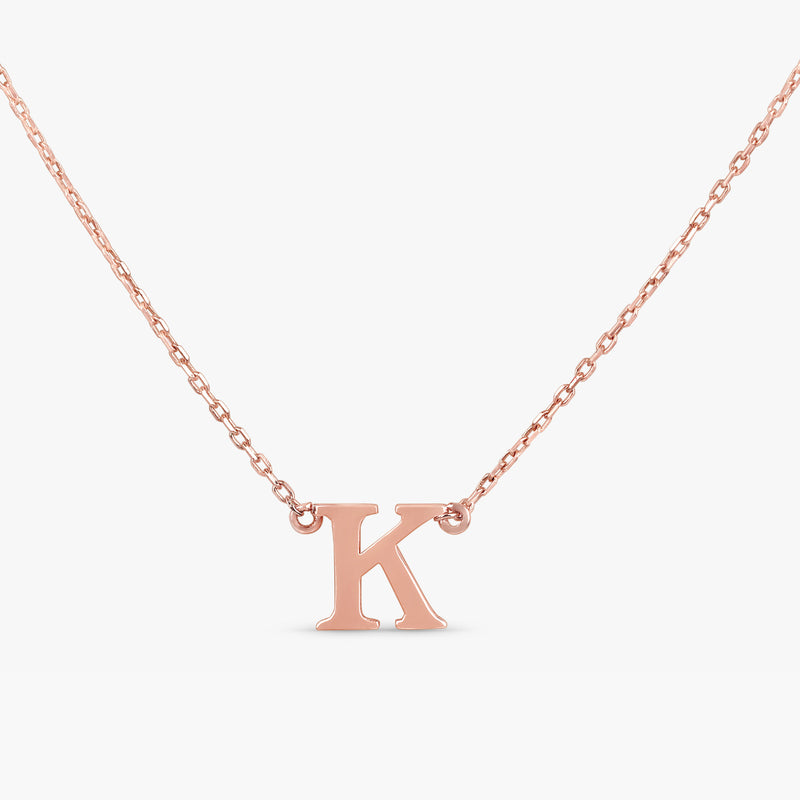 Rose Gold Initial Necklace
