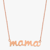 Personalized cursive name necklace in solid rose gold for a touch of timeless style.
