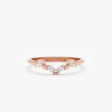 rose gold natural round and marquise diamonds