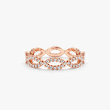 Rose Gold Natural Diamond Band