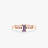 Rose gold Amethyst ring