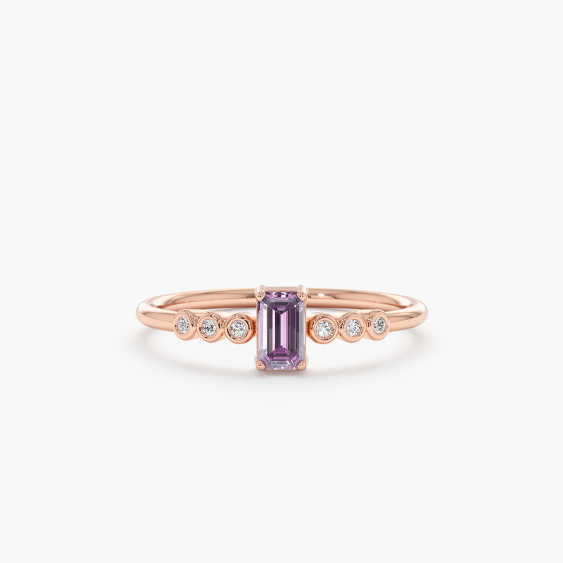 Rose gold Amethyst ring
