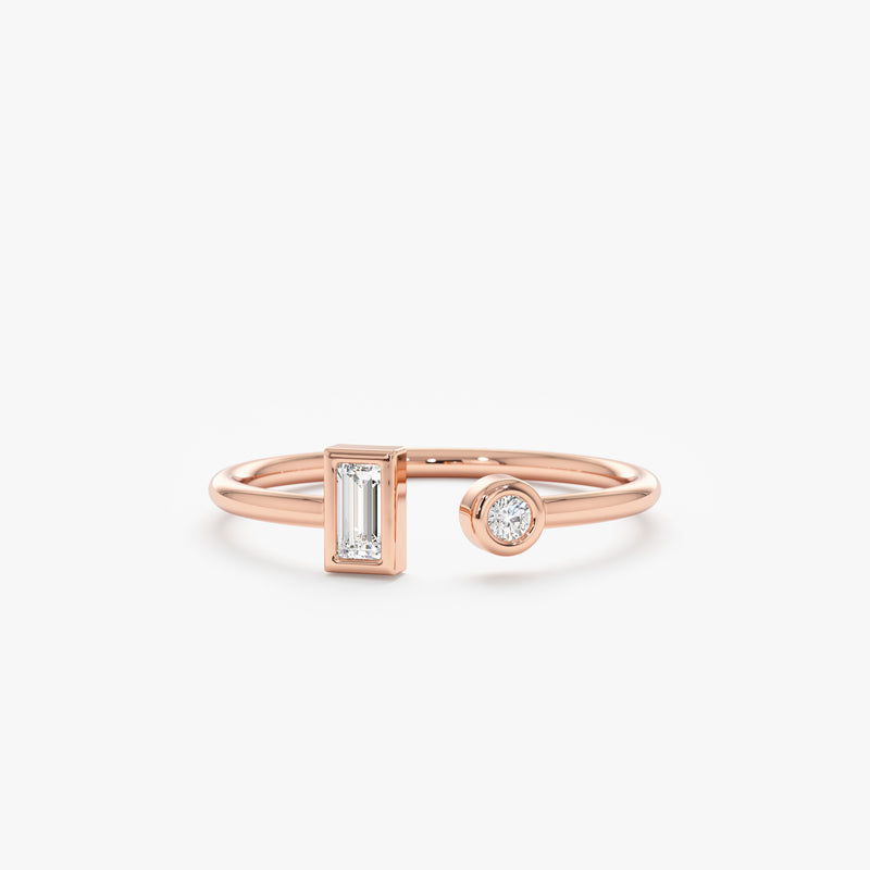 Bezel Set Rose Gold Diamond