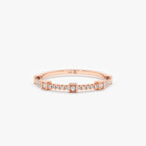 Rose Gold Diamond Stacking Ring