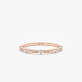 rose gold natural diamond band