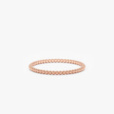 rose gold ball wedding band