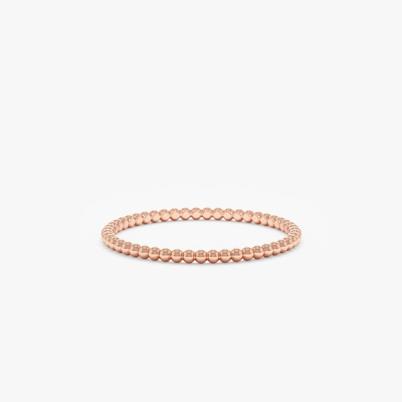 rose gold ball wedding band
