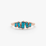 Rose Dainty Minimalist Blue Topaz