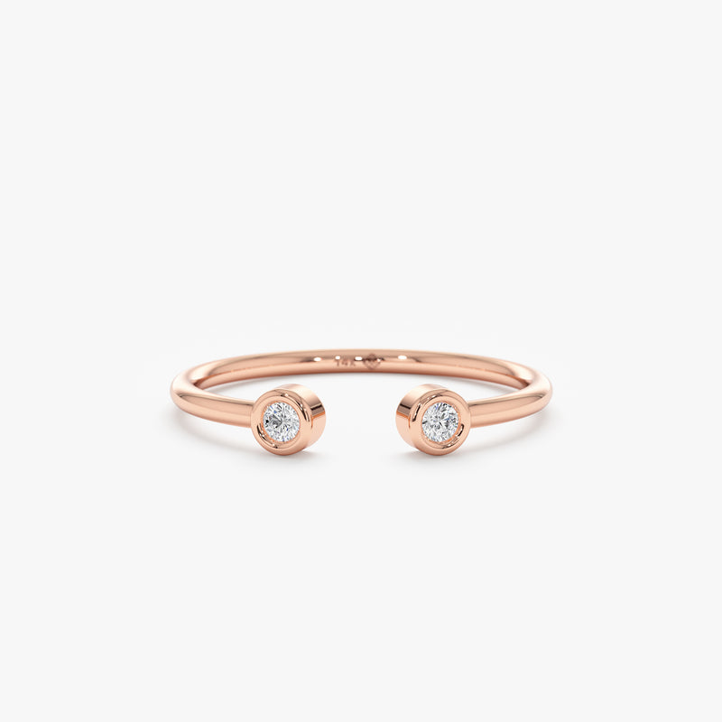 Rose Gold Open Diamond Ring