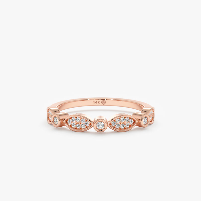 Rose Gold Diamond Vintage Ring