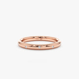 Handmade Rose Gold Diamond Band