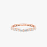 Rose Gold Baguette Diamond Eternity Ring