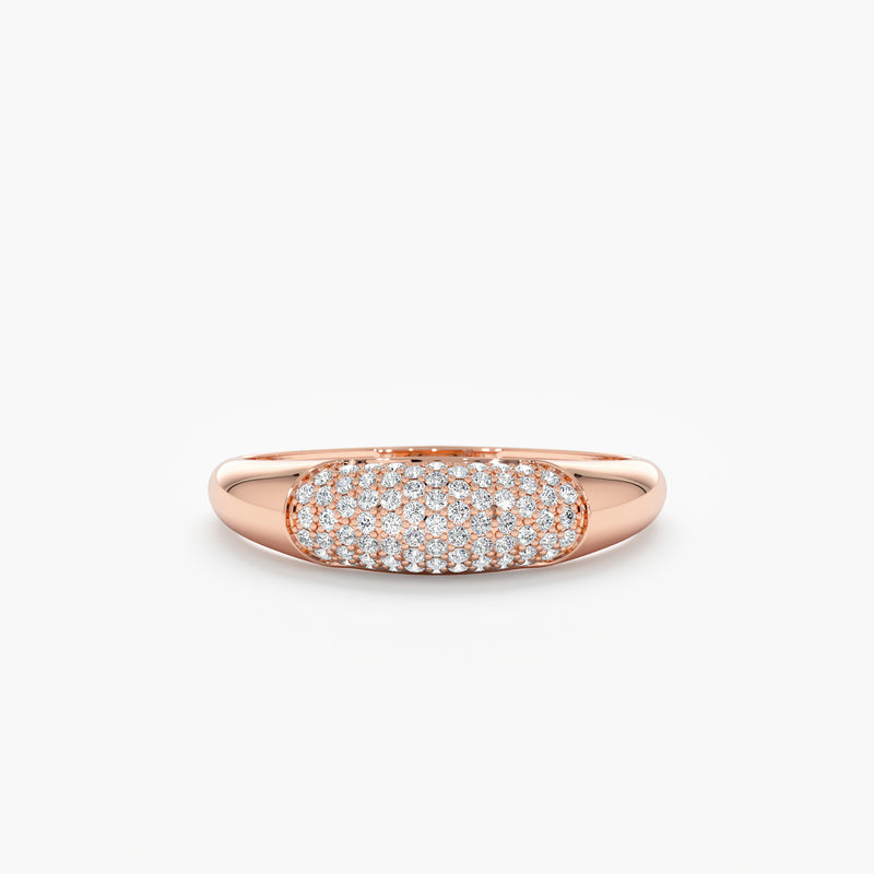 Rose Gold Diamond Dome Ring