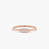rose gold morganite stacking ring