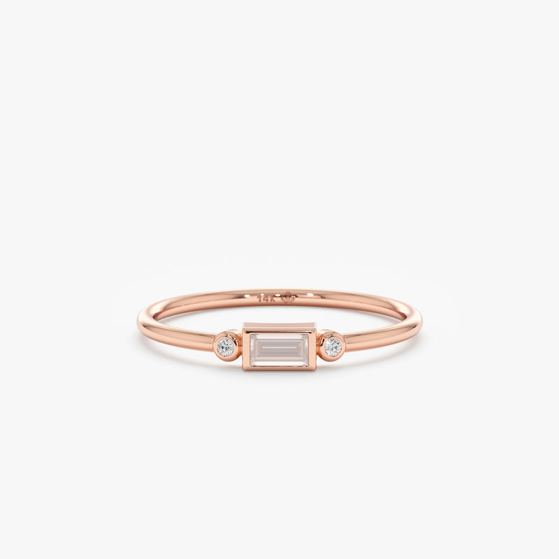 rose gold morganite stacking ring