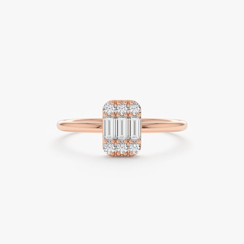Rose gold engagement ring