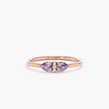 Rose gold Amethyst ring