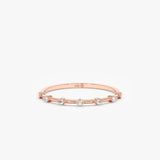 Rose Gold Half Eternity Diamond Band