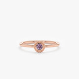 Rose Gold Amethyst Minimalist Ring