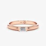 Handmade Rose Gold Baguette Ring