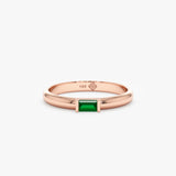 Rose Gold Emerald Dome Ring