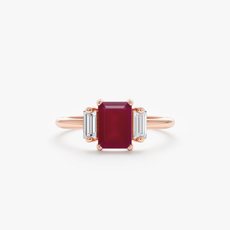 Rose Dainty Ruby Ring