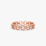 Rose Gold Linked Diamond Eternity Ring