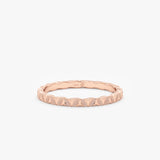 Rose Gold Hand Hammered Wedding Ring