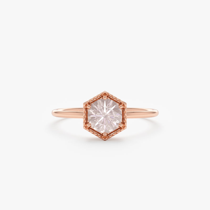 Handmade Rose Gold Quartz Ring