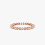 Rose Gold Salt and Pepper Diamond Eternity Ring