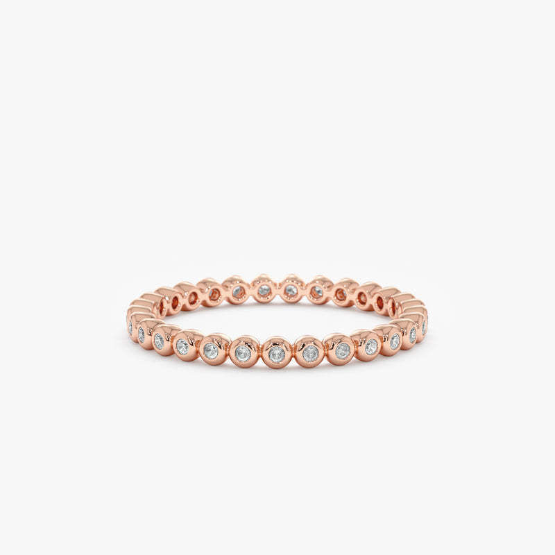 Rose Gold Salt and Pepper Diamond Eternity Ring