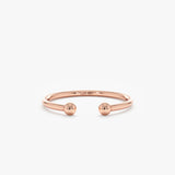 Rose gold open cuff ring