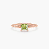 Rose Gold Peridot Ring